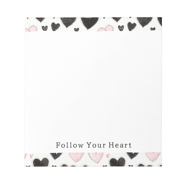 Pink Black Stripes  Notepad (Front)