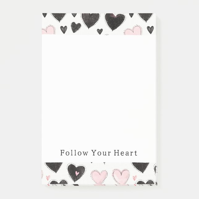 Pink Black Stripes  Post-it Notes (Front)