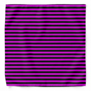 Pink Black Stripes Seamless Pattern Bandana