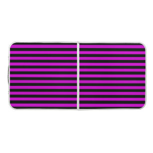 Pink Black Stripes Seamless Pattern Beer Pong Table