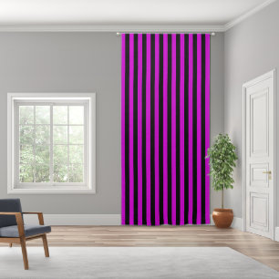 Pink Black Stripes Seamless Pattern Blackout Curtains