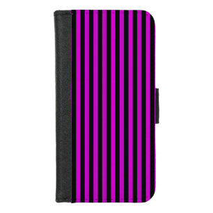 Pink Black Stripes Seamless Pattern iPhone 8/7 Wallet Case
