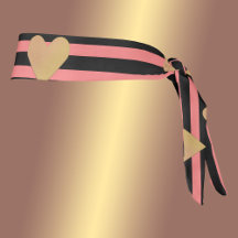 Pink & Black Stripes Valentine