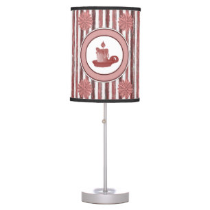 pink black stripped decorative lamp shade