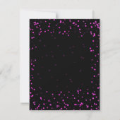 Pink Black Sweet 16 Birthday Save Date Confetti Save The Date (Back)