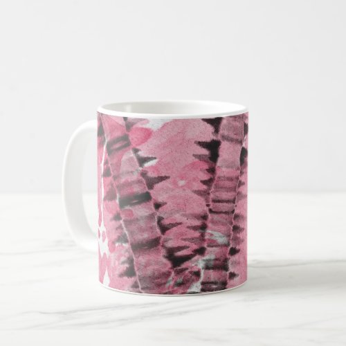 Pink Black Tie Dye Coffee Mug
