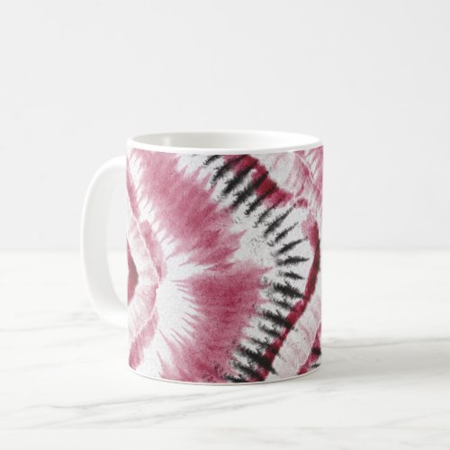 Pink Black Tie Dye Waves Coffee Mug