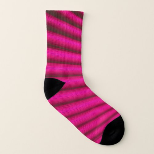 Pink  Black Toe Cap Socks