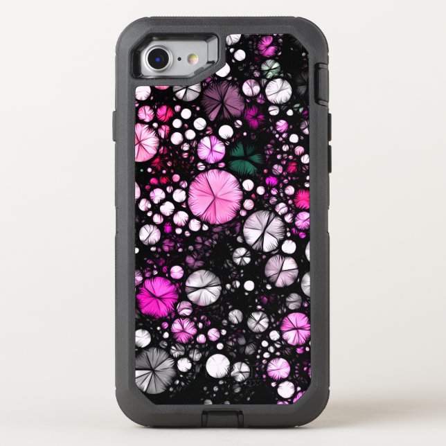 Pink Black White Abstract Otterbox iPhone Case (Back)