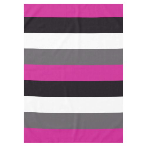 Pink Black White and Gray Stripes  Tablecloth