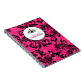 Pink Black White Chandelier Scroll Notebook (Right Side)