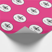 Pink Black White Chandelier Wrapping Paper (Corner)