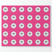 Pink Black White Chandelier Wrapping Paper (Flat)