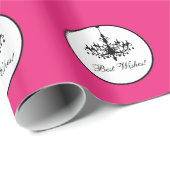 Pink Black White Chandelier Wrapping Paper (Roll Corner)