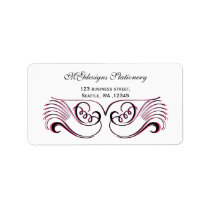 pink, black & white Chic Business address labels