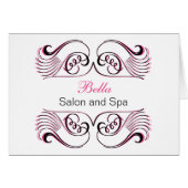 pink black & white Chic Business Thank You Cards (Front Horizontal)