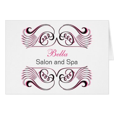 pink black & white Chic Business Thank You Cards
