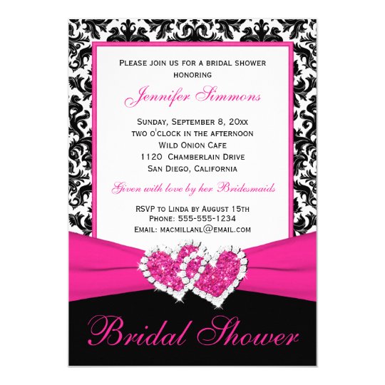 Damask Bridal Shower Invitations 4