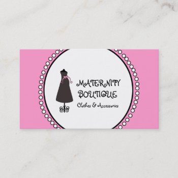 Pink Black White Maternity Boutique Business Cards by CoutureBusiness at Zazzle