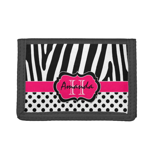 Off-white Logo Tri-fold Wallet In Fuchsia White