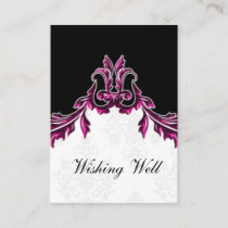 pink black wishing well cards