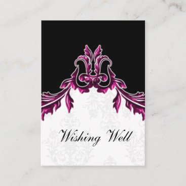 pink black wishing well cards