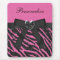 Pink & Black Zebra Printed Glitter & Bow