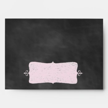 Pink Blackboard 5x7 Envelope. Envelope by prettyfancyinvites at Zazzle