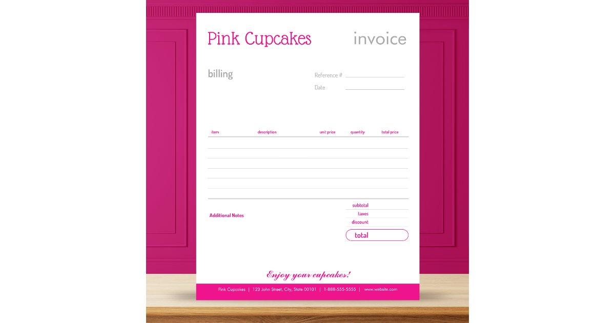 Pink Requisition Form Pink Blank Order Form or Invoice Notepad | Zazzle