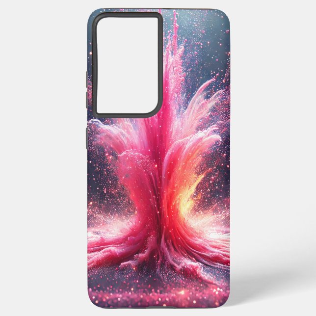 Pink blast samsung galaxy case (Back)