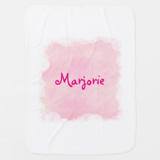 Pink Blends and Clouds Personalized Baby Blankets