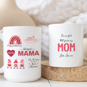Pink Blessed Mama Mother's Day Quotes Coffee Mug