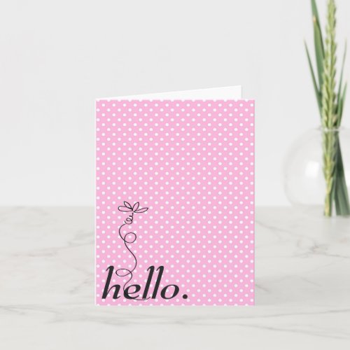 Pink Bling Daisy Hello Card