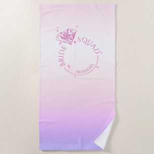Pink Bling Diamond Bachelorette Party Beach Towel