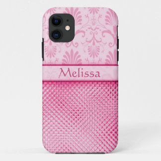 Pink Bling Effect Pattern Personalized iPhone 11 Case