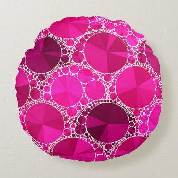 Pink Bling Round Pillow by TeensEyeCandy at Zazzle