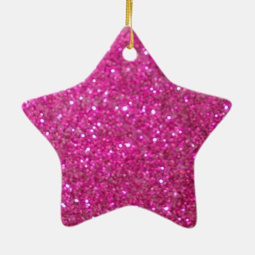Pink Bling shiny and sparkling Ceramic Ornament