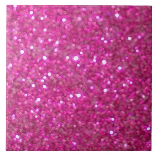 Pink Bling shiny and sparkling Ceramic Tile