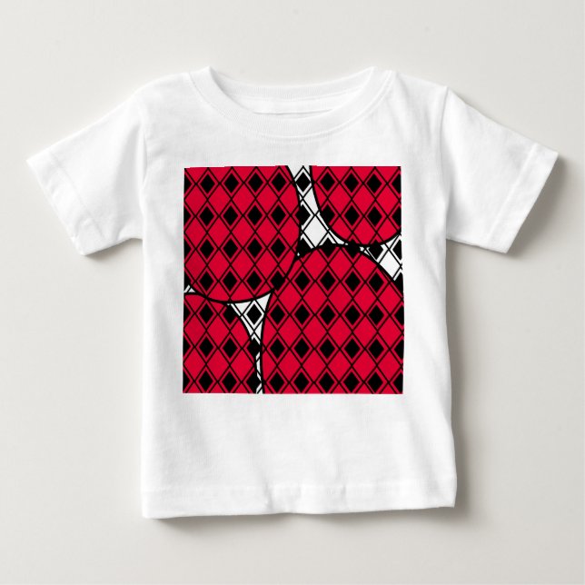 Pink Blob Harlequin  Baby T-Shirt (Front)