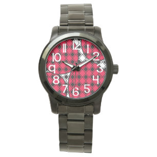 Pink Blob Harlequin Watch