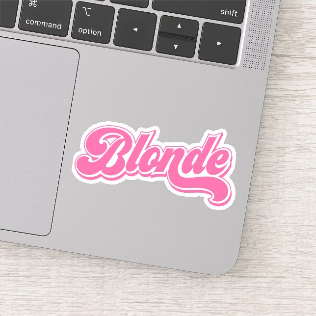 Pink Blonde Girly Custom-Cut Vinyl Stickers (Detail)