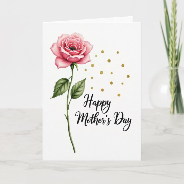 Pink Bloom Mothers Day Card (Front)