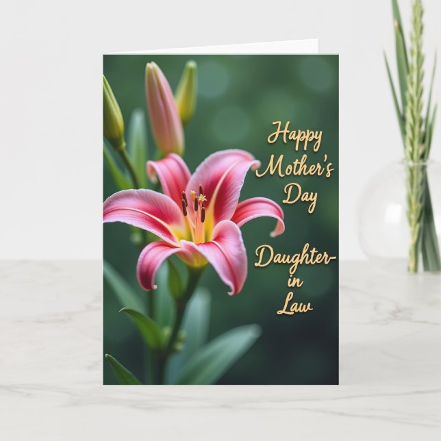Pink Bloom Mothers Day Love Card (Front)