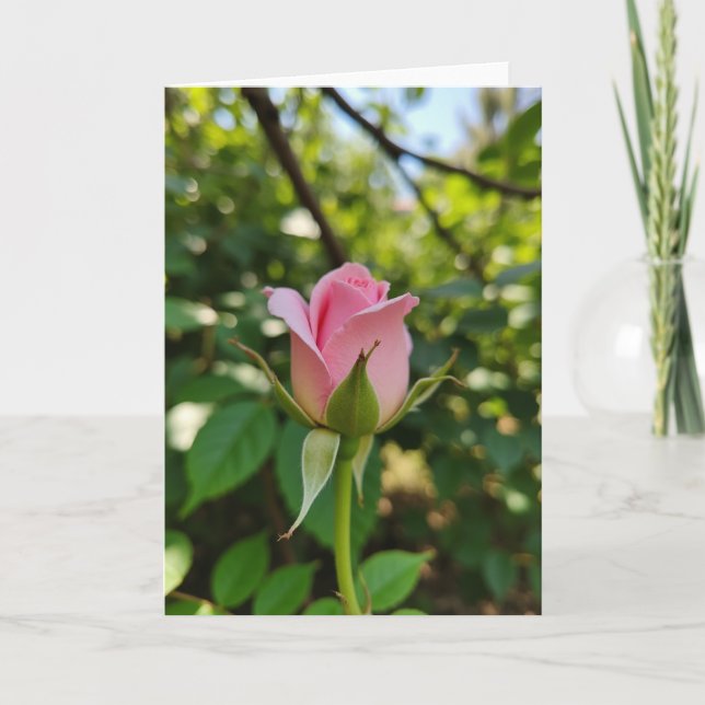 Pink Bloom Mothers Day Photo Card (Front)