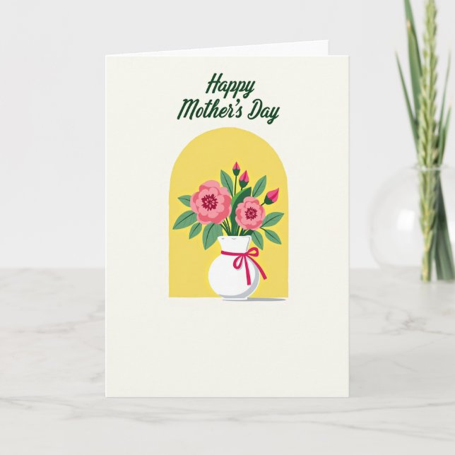 Pink Bloom Mothers Day Wish Card (Front)