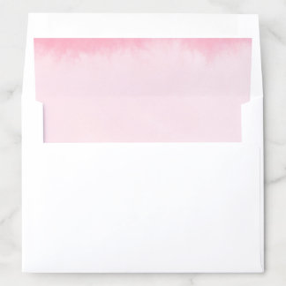 Pink bloom watercolor envelope liner