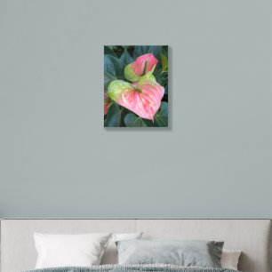 Pink Blooming Anthurium Plant Floral Foam Core Photo Tile