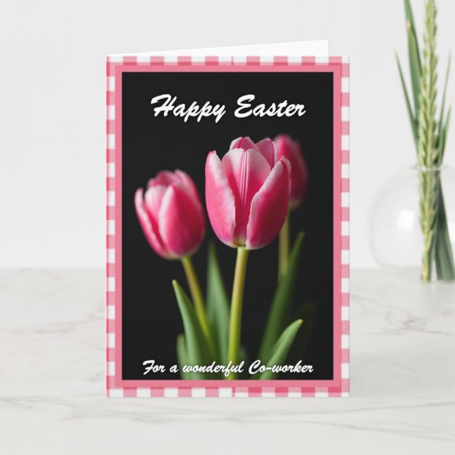 Pink Blooms Easter Card (Front)