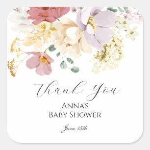 Pink Blooms Favor Tag