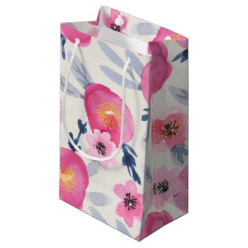 Pink Blooms Watercolor Florals Gift Bag by mistyqe at Zazzle